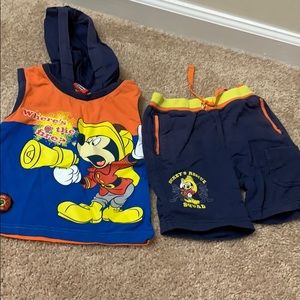 Disney Tank Top and short set for boys